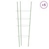 vidaXL 5 db z&ouml;ld ac&eacute;l kerti n&ouml;v&eacute;nyt&aacute;masz 4 gyűrűvel 90 cm