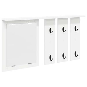 vidaXL Fali Kab&aacute;thorog Falra szerelhető Feh&eacute;r 85 x 10 x 45 cm
