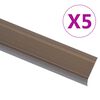 vidaXL 5 db barna L-alak&uacute; alum&iacute;nium l&eacute;pcső&eacute;lv&eacute;dő 100 cm