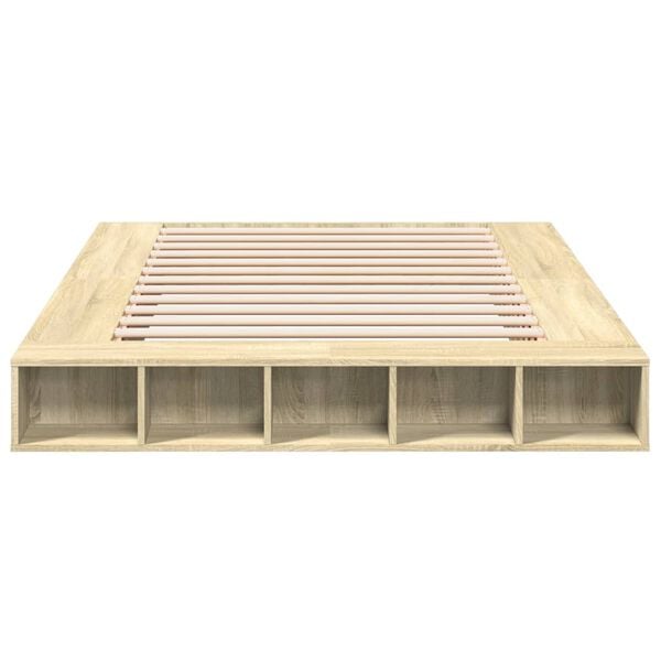 vidaXL sonoma t&ouml;lgysz&iacute;nű szerelt fa &aacute;gykeret 140 x 200 cm