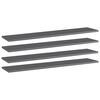 vidaXL 4 db magasf&eacute;nyű sz&uuml;rke forg&aacute;cslap k&ouml;nyvespolc 100 x 20 x 1,5 cm
