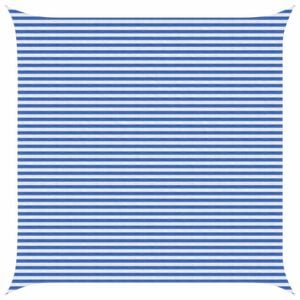 vidaXL Napernyő V&aacute;szon K&eacute;k &eacute;s Feh&eacute;r 5 x 5 m HDPE