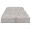 vidaXL 4 db betonszürke MDF lebegő fali polc 80 x 23,5 x 3,8 cm