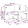 vidaXL K&uuml;lt&eacute;ri k&ouml;z&eacute;pső &eacute;s sarok kanap&eacute; 2 Darab Term&eacute;szetes &eacute;s b&eacute;zs