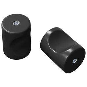 vidaXL Szekr&eacute;ny Gomb 2 db Fekete 18 x 23 mm Vas