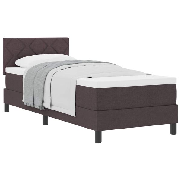 vidaXL Boxrug&oacute;s &aacute;gy matracmal S&ouml;t&eacute;t Barna 80 x 200 cm sz&ouml;vet