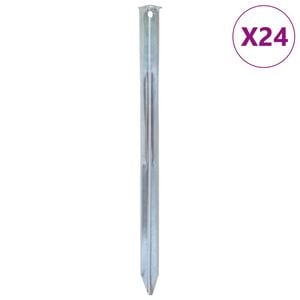 vidaXL 24 db horganyzott ac&eacute;l s&aacute;torszeg 30 cm &Oslash;20 mm
