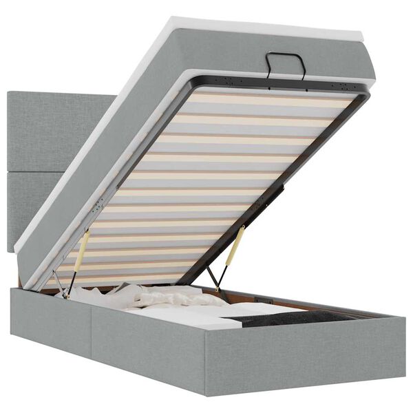 vidaXL vil&aacute;gossz&uuml;rke sz&ouml;vet ottom&aacute;n &aacute;gy matraccal & LED-ek 80x200cm