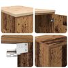 vidaXL 2 db antik fa sz&iacute;nű szerelt fa gar&aacute;zs szekr&eacute;nyek