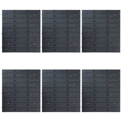 vidaXL 96 darabos kék tárolódoboz-készlet fali panelekkel