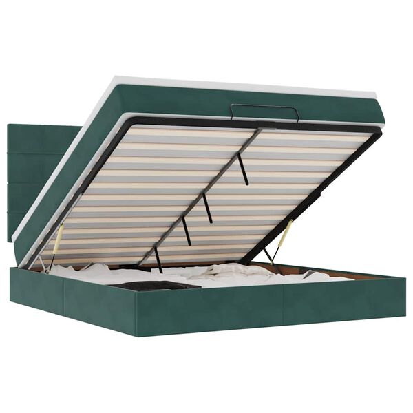 vidaXL Ottom&aacute;n &aacute;gykeret matracokkal s&ouml;t&eacute;tz&ouml;ld 180x200cm b&aacute;rsony