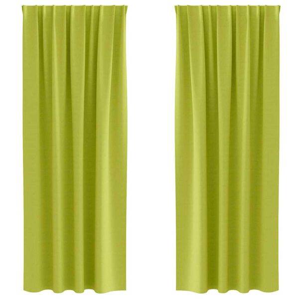 vidaXL Fekete F&uuml;gg&ouml;ny Gyűrűkkel 2 pcs Z&ouml;ld 260 x 140 cm Poli&eacute;szter