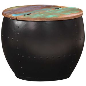 vidaXL t&ouml;m&ouml;r &uacute;jrahasznos&iacute;tott fa doh&aacute;nyz&oacute;asztal 53 x 43 cm