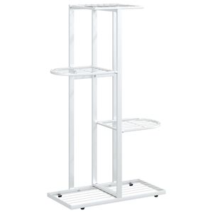 vidaXL feh&eacute;r 4 szintes ac&eacute;l vir&aacute;gtart&oacute; &aacute;llv&aacute;ny 43 x 22 x 76 cm