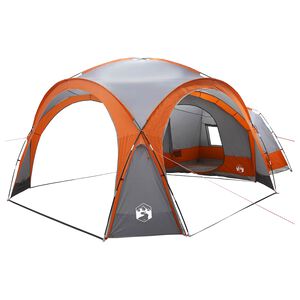 vidaXL Oldals&aacute;tor tetővel Sz&uuml;rke &eacute;s narancs 410 x 410 x 250 cm