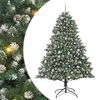 vidaXL Mű kar&aacute;csonyfa Z&ouml;ld 210 cm PVC &eacute;s Műanyag &eacute;s Ac&eacute;l
