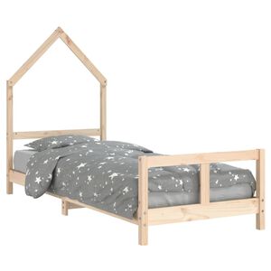 vidaXL t&ouml;m&ouml;r fenyőfa gyerek&aacute;gykeret 80 x 200 cm