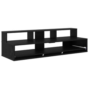 vidaXL St&uacute;di&oacute; &iacute;r&oacute;asztal Fekete T&ouml;lgy 152 x 42,5 x 36 cm Szerelt Fa