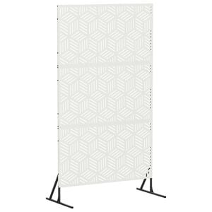 vidaXL Mag&aacute;nszf&eacute;ra K&eacute;pernyő 100 x 50 x 180 cm Ac&eacute;l Feh&eacute;r