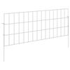 vidaXL Kerti ker&iacute;t&eacute;s kar&oacute;kkal 12 db 75 x 30 cm Horganyzott Ac&eacute;l Ez&uuml;st