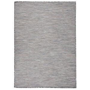 vidaXL barna-k&eacute;k lapos sz&ouml;v&eacute;sű k&uuml;lt&eacute;ri szőnyeg 200 x 280 cm
