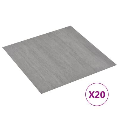 vidaXL 20 db szürke pontozott öntapadó PVC padlólap 1,86 m²