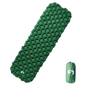 vidaXL 1 szem&eacute;lyes z&ouml;ld felf&uacute;jhat&oacute; kempingmatrac 190 x 58 x 6 cm