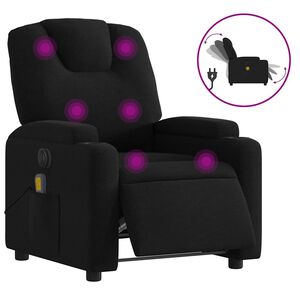 vidaXL fekete sz&ouml;vet elektromos d&ouml;nthető massz&aacute;zsfotel