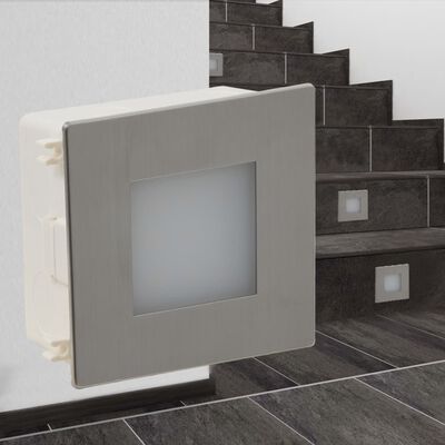2 db lépcsőbe építhető LED lámpa / kültéri lámpa 85 x 48 x 85 mm