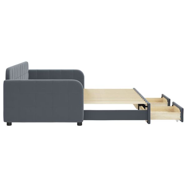 vidaXL s&ouml;t&eacute;tsz&uuml;rke kih&uacute;zhat&oacute; b&aacute;rsony heverő 90 x 200 cm