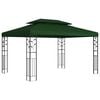 vidaXL Pavilon 3,97 x 2,96 x 2,68 m Z&ouml;ld Poli&eacute;szter &eacute;s ac&eacute;l