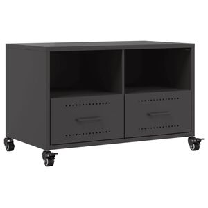 vidaXL fekete ac&eacute;l TV-szekr&eacute;ny 68 x 39 x 43,5 cm