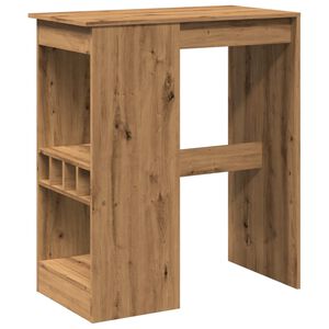 vidaXL k&eacute;zműves t&ouml;lgy szerelt fa b&aacute;rasztal t&aacute;rol&oacute;kkal 90x47,5x103,5 cm