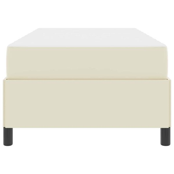 vidaXL &Aacute;gykeret matraccal matracmal Kr&eacute;m 100 x 200 cm Műbőr