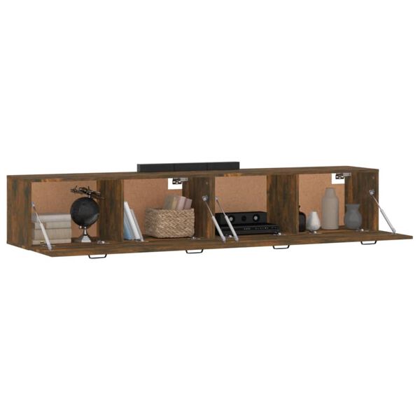 vidaXL 2 db f&uuml;st&ouml;s t&ouml;lgy sz&iacute;nű szerelt fa faliszekr&eacute;ny 100x36,5x35 cm