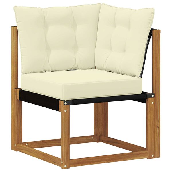 vidaXL K&uuml;lt&eacute;ri kanap&eacute; szett p&aacute;rn&aacute;val 6 pcs Term&eacute;szetes &eacute;s kr&eacute;msz&iacute;nű