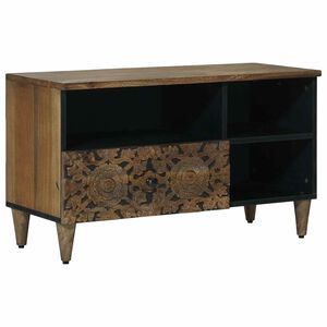 vidaXL TV szekr&eacute;ny Barna 80 x 33 x 46 cm T&ouml;m&ouml;r Mang&oacute;f&aacute;t