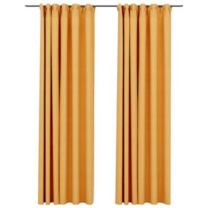 vidaXL 2 db s&aacute;rga v&aacute;szonhat&aacute;s&uacute; s&ouml;t&eacute;t&iacute;tőf&uuml;gg&ouml;ny kamp&oacute;kkal 140 x 245 cm