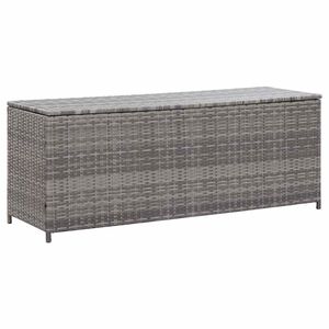 vidaXL sz&uuml;rke polyrattan kerti t&aacute;rol&oacute;l&aacute;da 150 x 50 x 60 cm