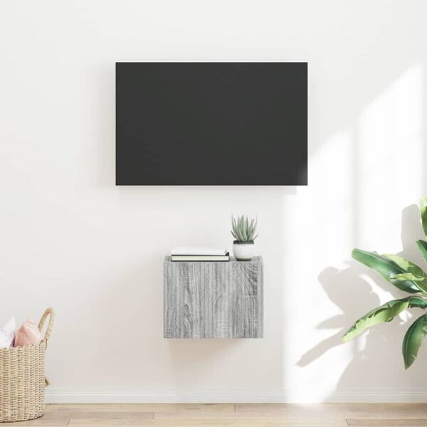 vidaXL TV Fali Szekr&eacute;ny Sz&uuml;rke Sonoma 60 x 31 x 29.5 cm Faanyag