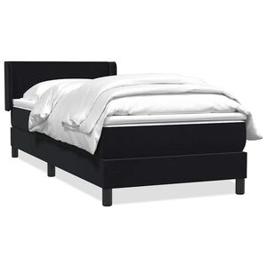 vidaXL fekete b&aacute;rsony rug&oacute;s &aacute;gy matraccal 90x210 cm