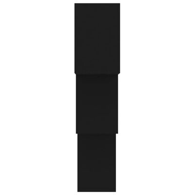 vidaXL fekete kocka alakú szerelt fa fali polcok 68x15x68 cm