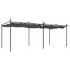 vidaXL antracitsz&uuml;rke pergola beh&uacute;zhat&oacute; tetővel 589 x 292 x 230 cm