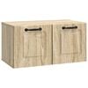 vidaXL Fali TV szekr&eacute;ny Sonoma T&ouml;lgy 59,5 x 31 x 30 cm Szerelt Fa