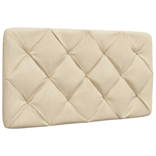 vidaXL krémszínű szövet fejtámla párna 80 cm