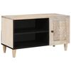 vidaXL TV egys&eacute;gek polcokkal t&aacute;rol&oacute;val Feh&eacute;r 80 x 33 x 46 cm Faanyag