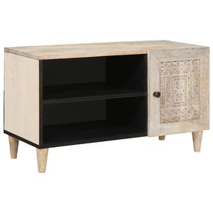 vidaXL TV egys&eacute;gek polcokkal t&aacute;rol&oacute;val Feh&eacute;r 80 x 33 x 46 cm Faanyag