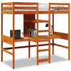 vidaXL viaszbarna t&ouml;m&ouml;r fenyő gal&eacute;ria&aacute;gy-keret matrac n&eacute;lk&uuml;l 90x190cm