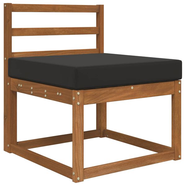 vidaXL K&uuml;lt&eacute;ri kanap&eacute; p&aacute;rna Fekete 60 x 60 x 8 cm Poli&eacute;szter