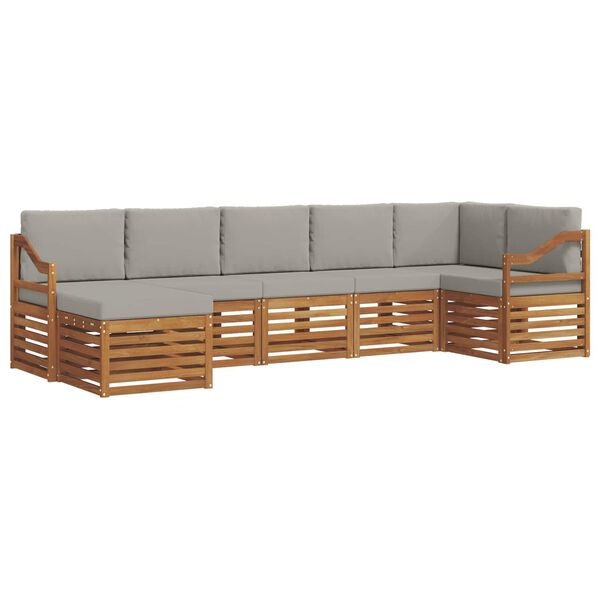 vidaXL &Uuml;lőgarnit&uacute;r&aacute;k 7 pcs Term&eacute;szetes &eacute;s Vil&aacute;gossz&uuml;rke T&ouml;m&ouml;r Ak&aacute;cfa